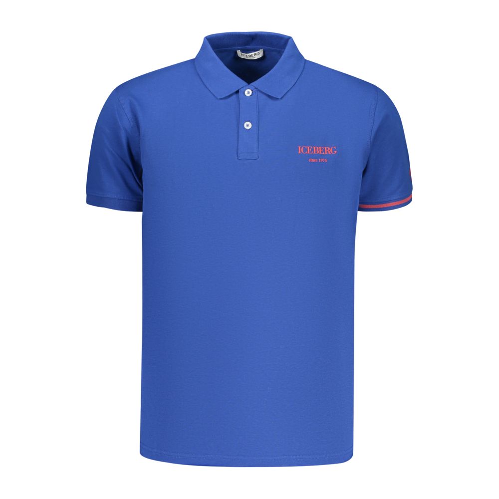 Iceberg Blue Cotton Men's Polo Shirt