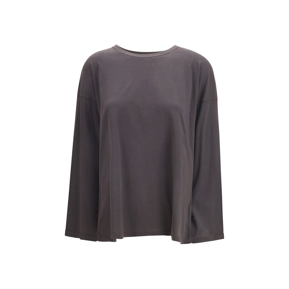 The Row Brown Cotton Long Sleeve T-Shirt
