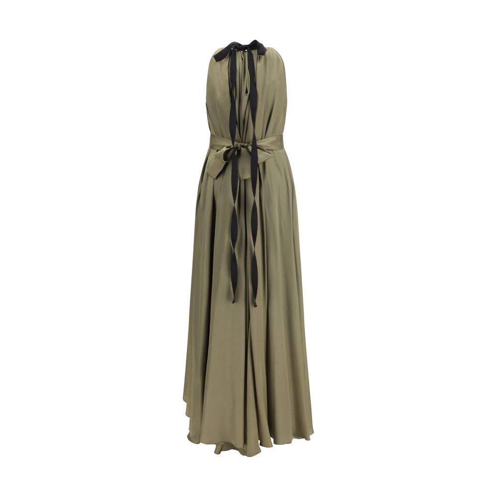 SA SU PHI Bicolor Polyester Long Dress