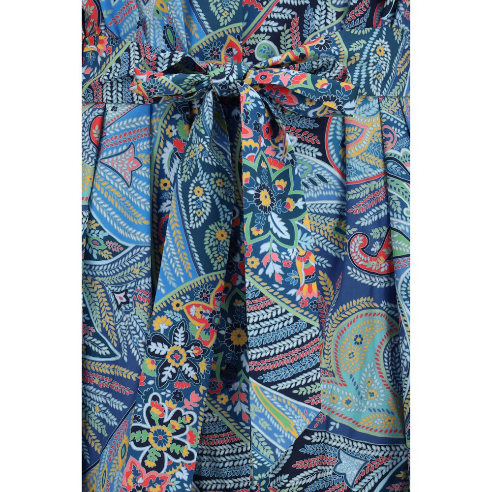 Etro Blue Cotton Casual Dress