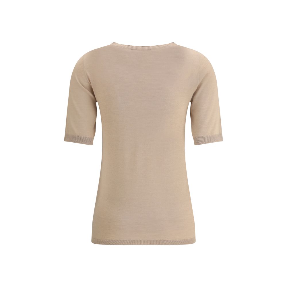 Fabiana Filippi Beige Cashmere T-Shirt