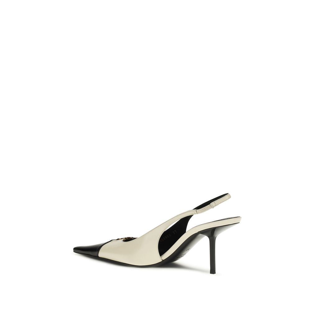 Saint Laurent Beige Calf Leather Bos Taurus High Heel Pumps
