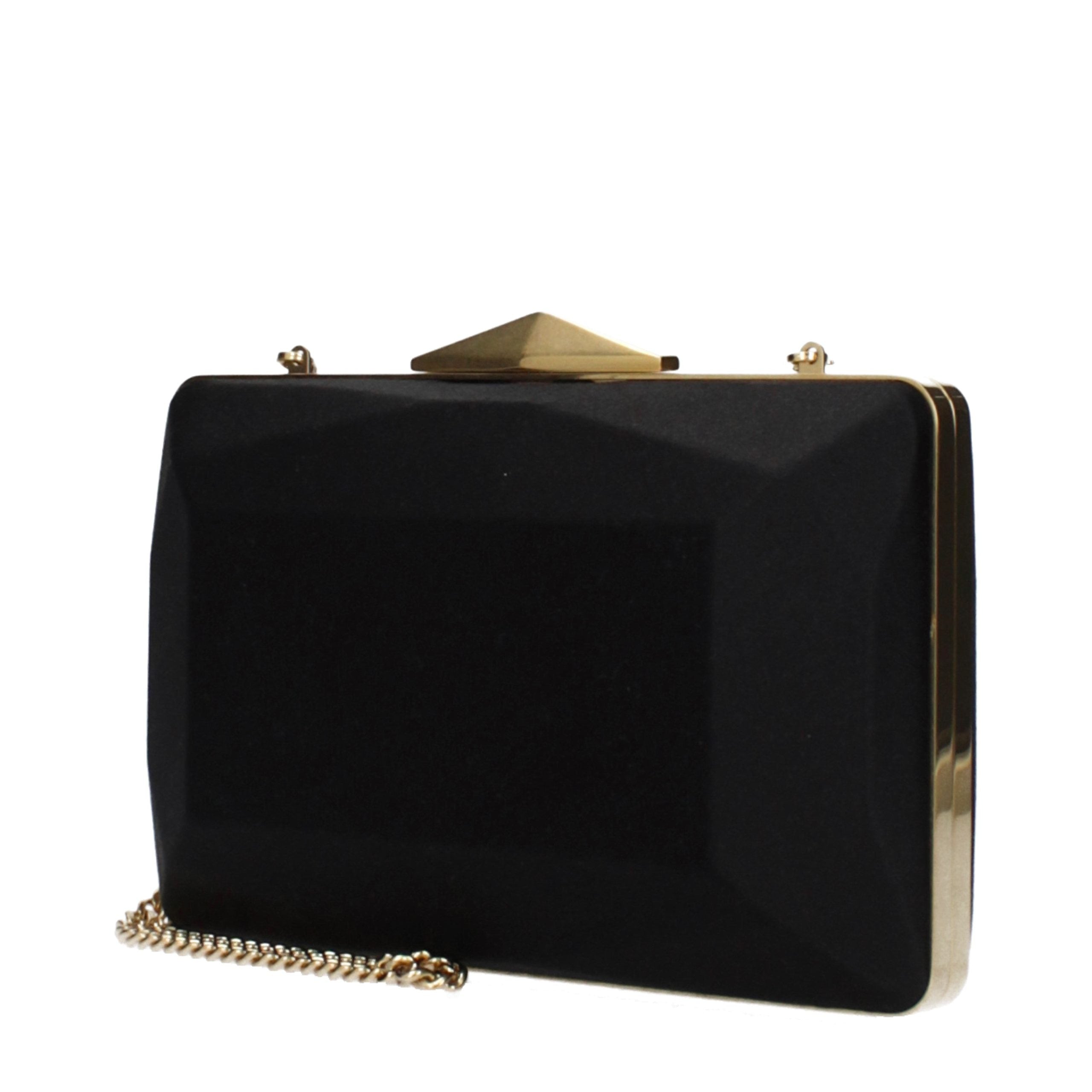 Jimmy Choo Black Satin Clutch Bag