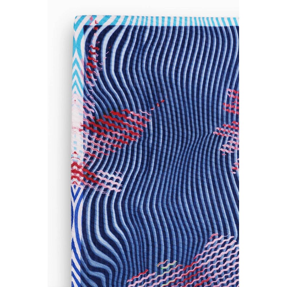 Desigual Blue Polyester Scarf