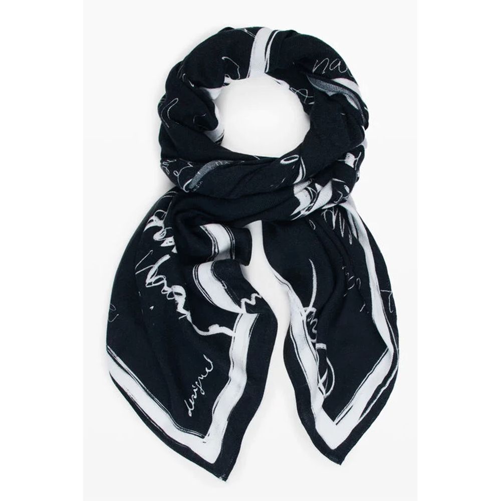 Desigual Black Viscose Scarf