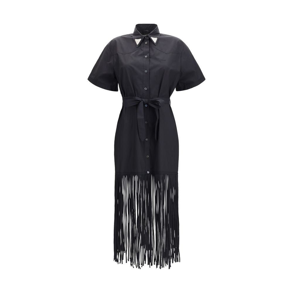 PINKO Black Cotton Casual Dress