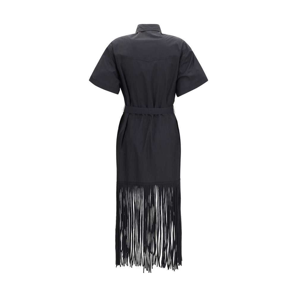 PINKO Black Cotton Casual Dress
