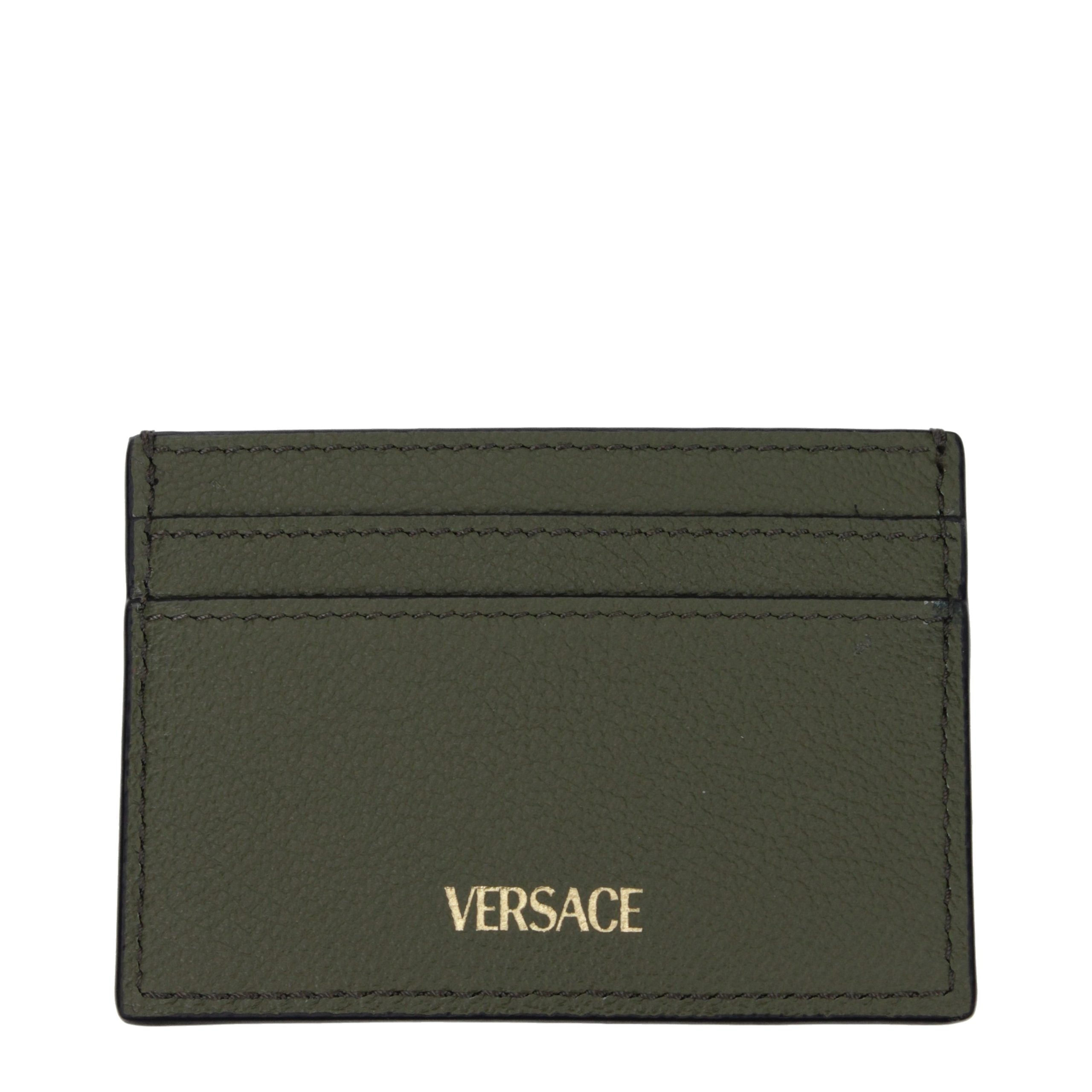Versace Green Leather Cardholder