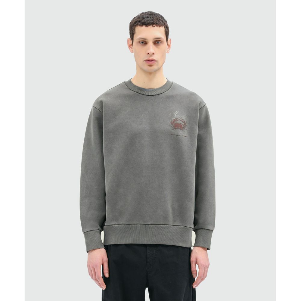 MSGM Gray Cotton Sweatshirt
