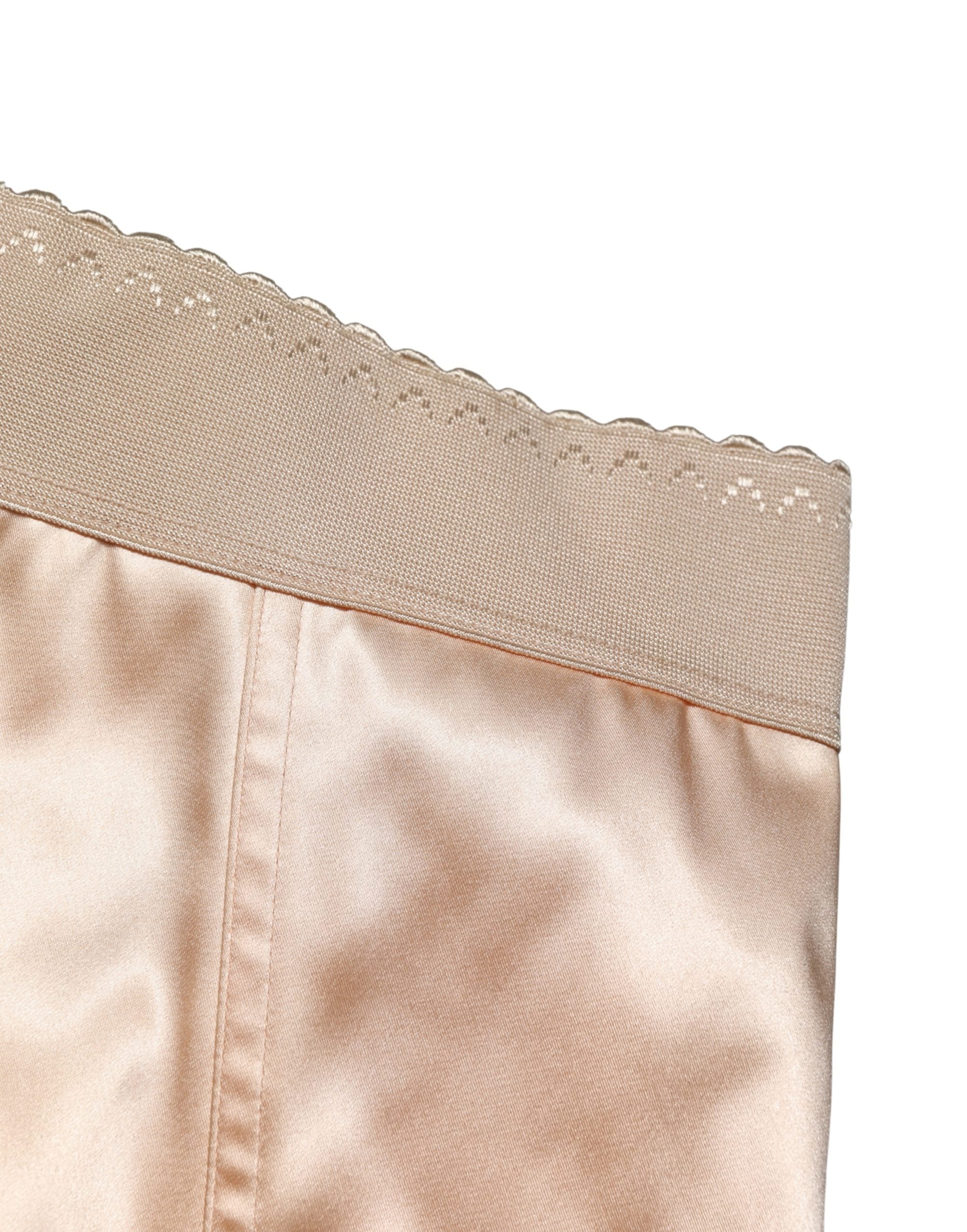 Dolce & Gabbana Beige Silk Blend High Waist Girdle Panty Underwear