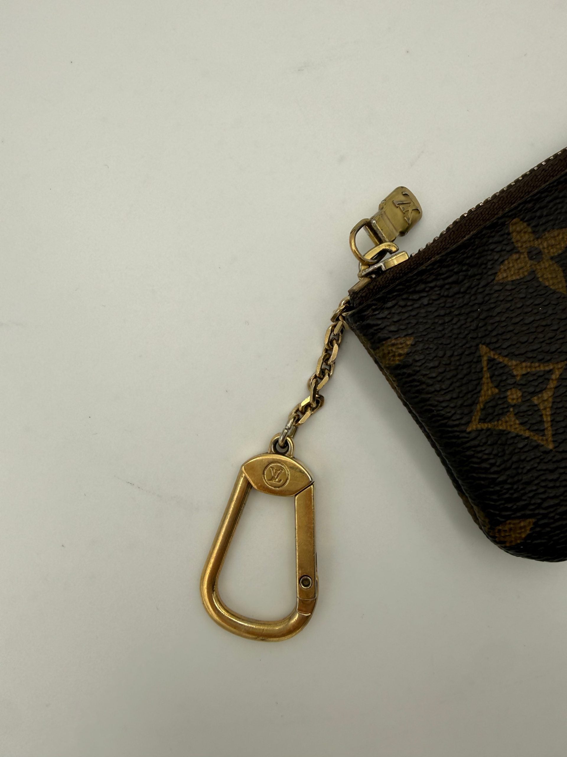 Louis Vuitton LOUIS VUITTON Monogram Coin Purse Card Holder with Chain