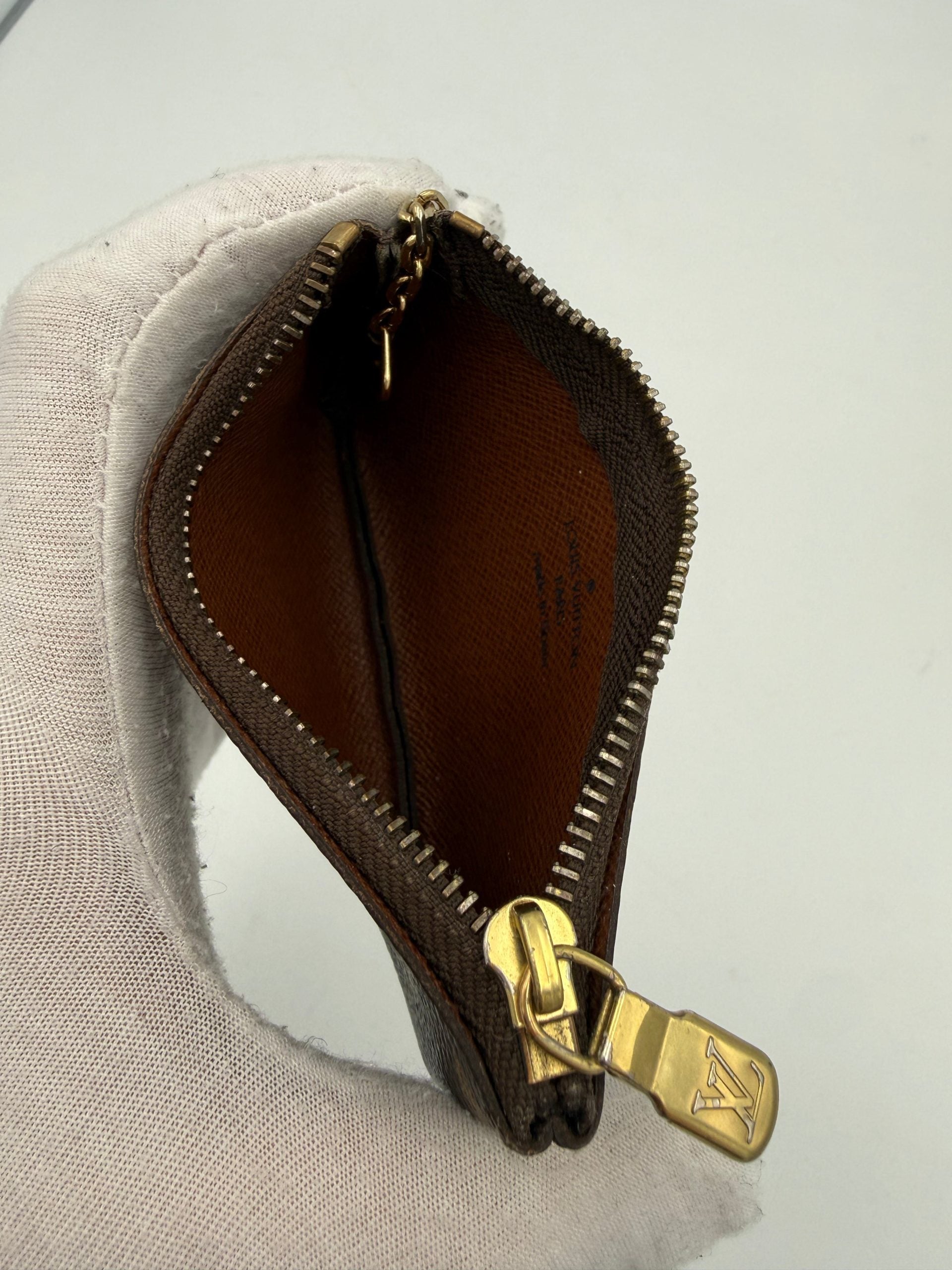 Louis Vuitton LOUIS VUITTON Monogram Coin Purse Card Holder with Chain