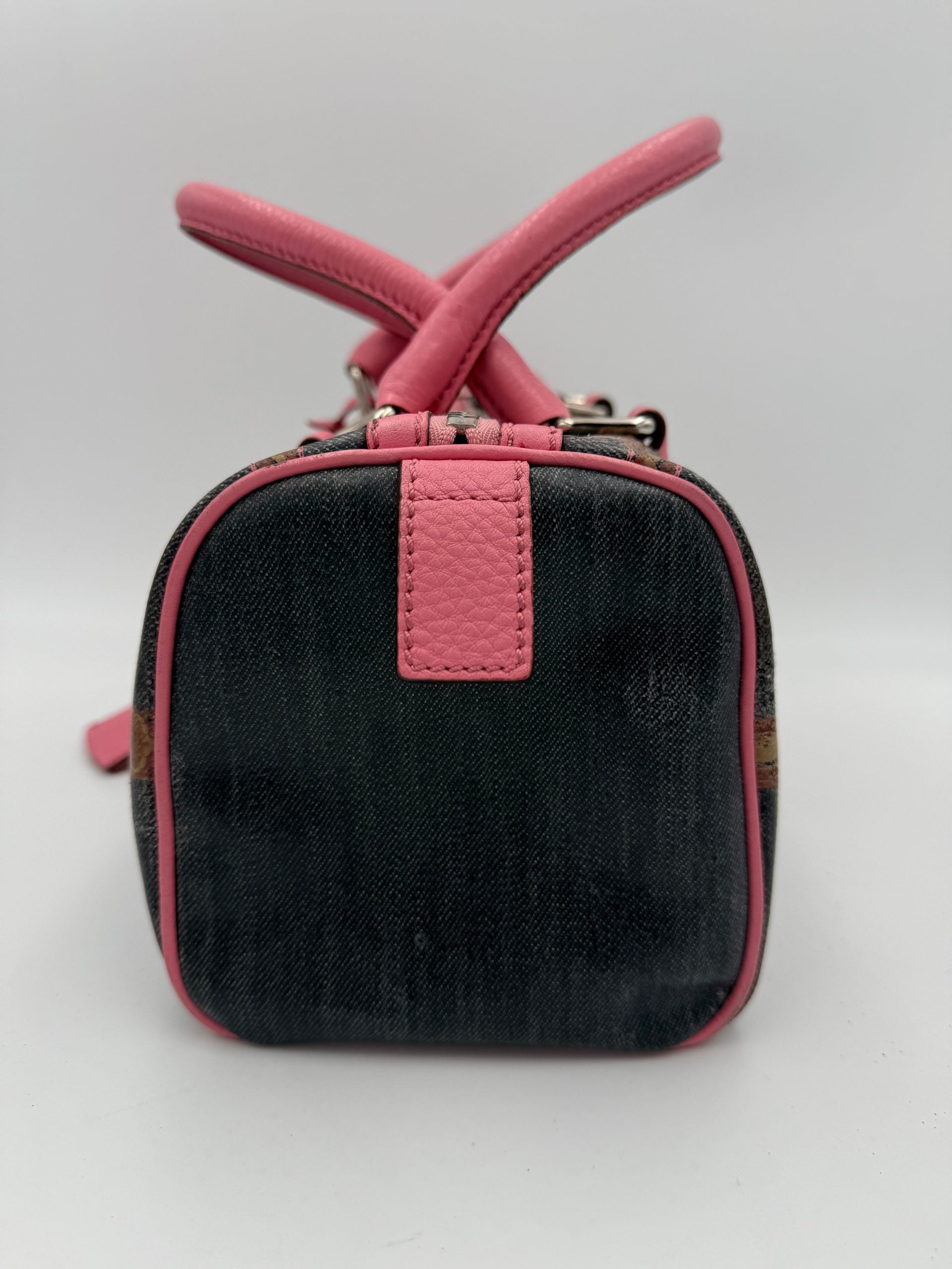 Fendi FENDI Bauletto Canvas Selleria Handbag