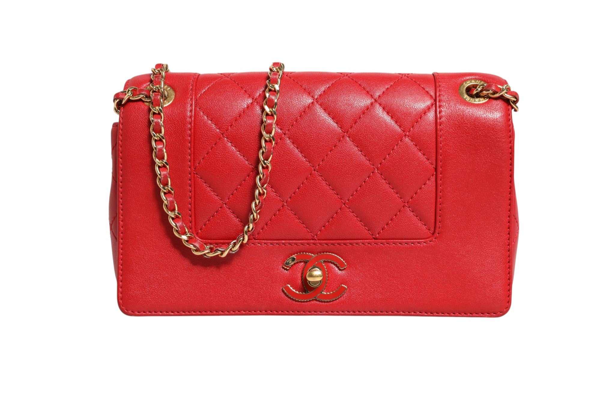 Chanel Burgundy Sheepskin Quilted Leather Mademoiselle Flap Bag