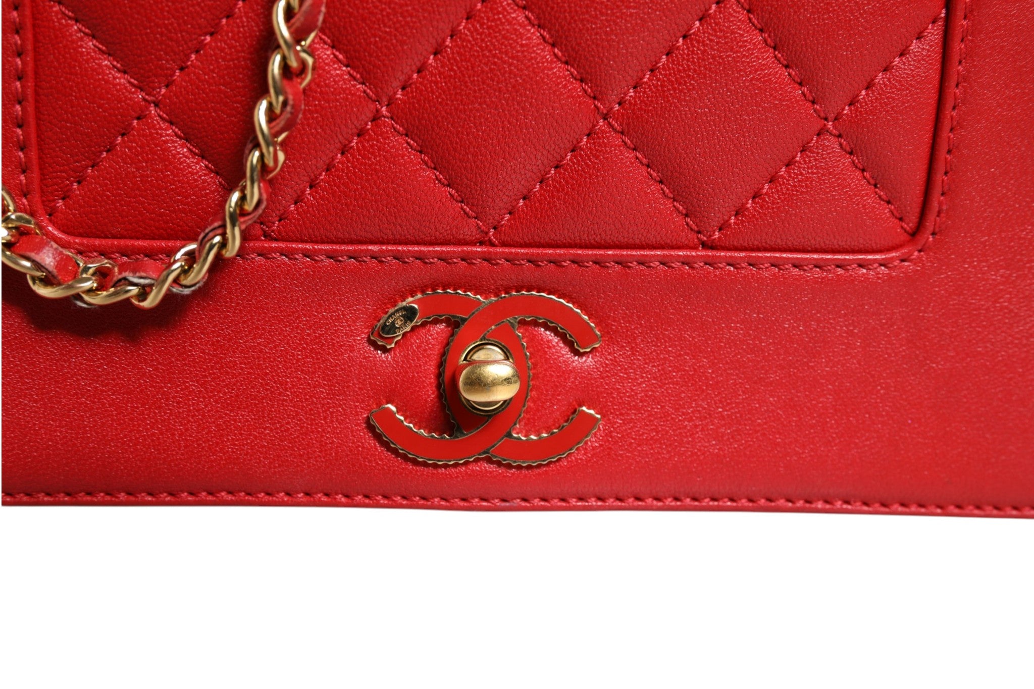 Chanel Burgundy Sheepskin Quilted Leather Mademoiselle Flap Bag