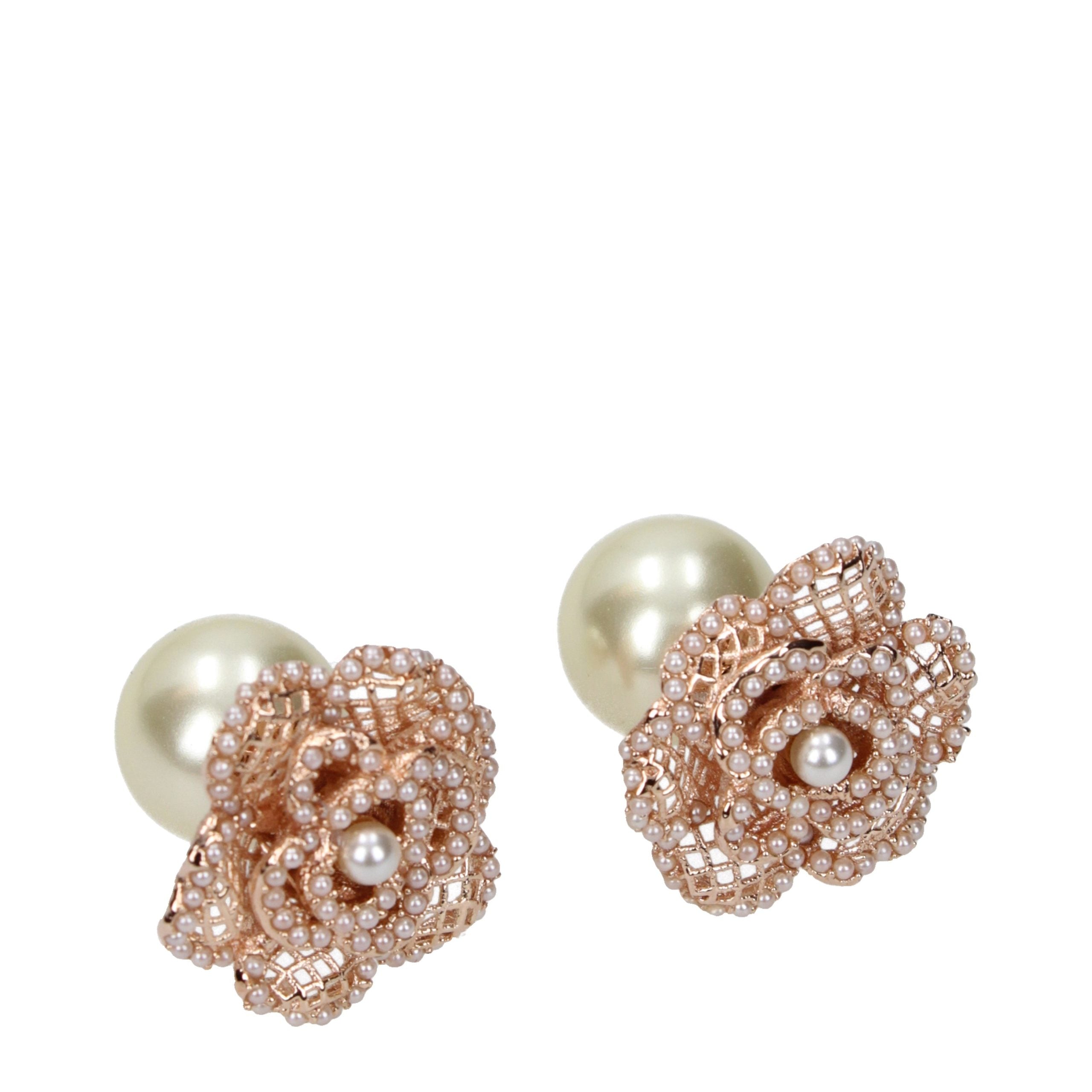Christian Dior Pink Brass Earrings