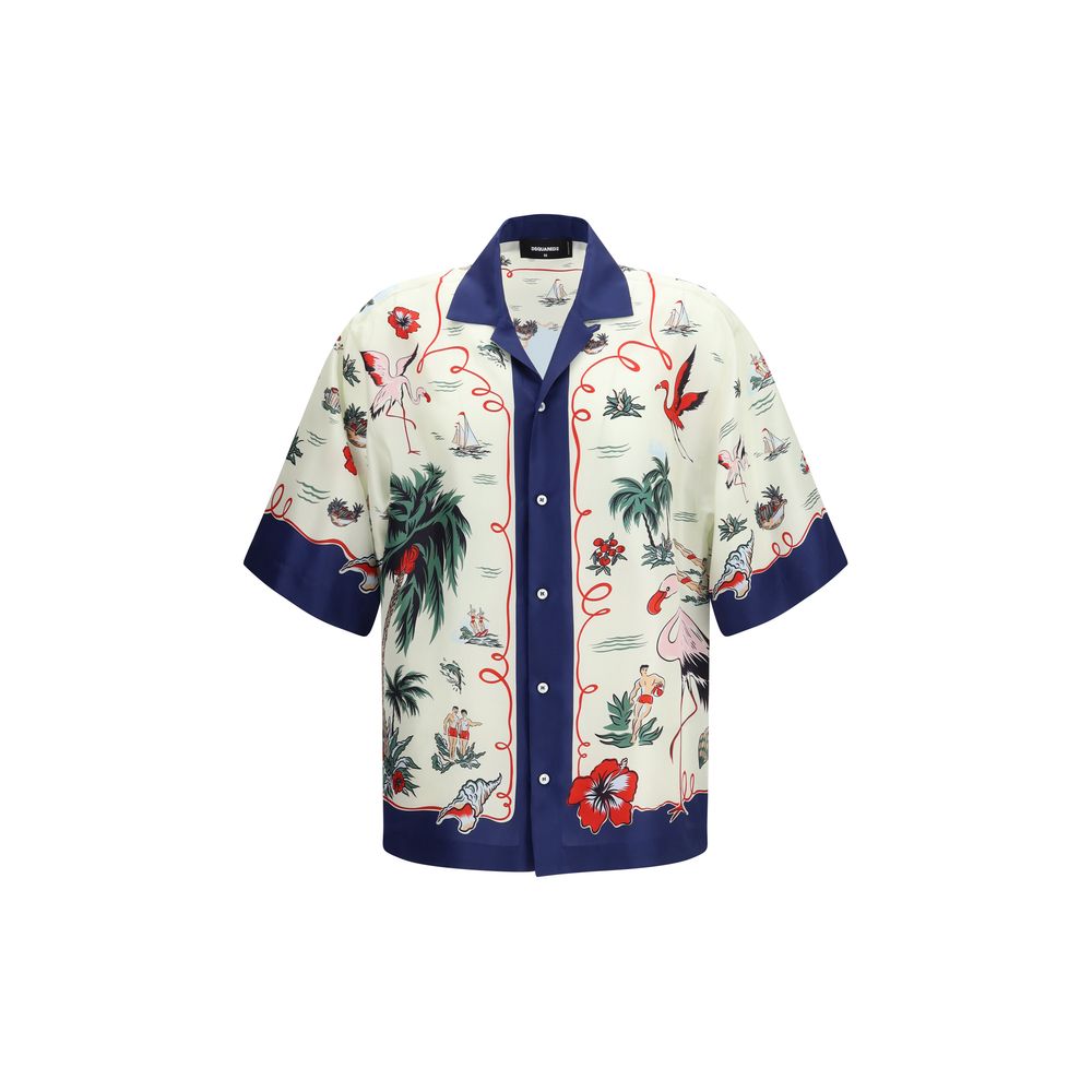 Dsquared² Multicolor Silk Pattern Shirt