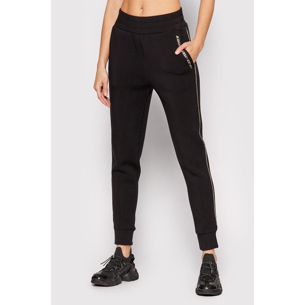 Guess Jeans Black Viscose Joggers (Workout Pants)