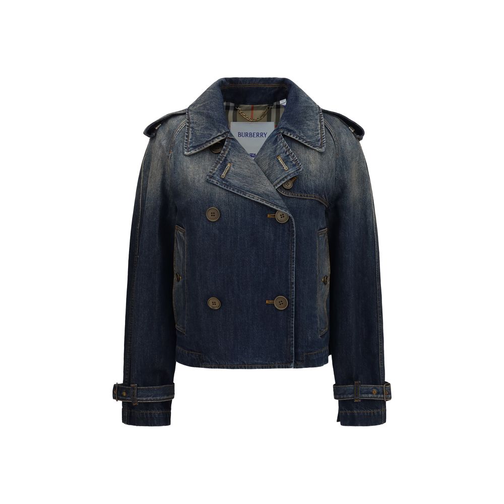 Burberry Blue Cotton Denim Jacket