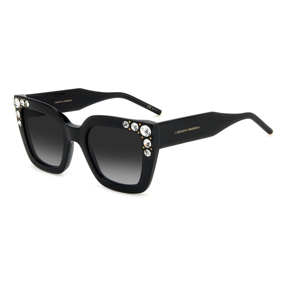 Carolina Herrera Black Acetate Sunglasses