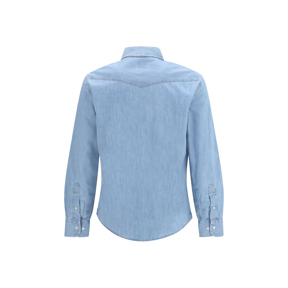 Brunello Cucinelli Blue Denim Shirt