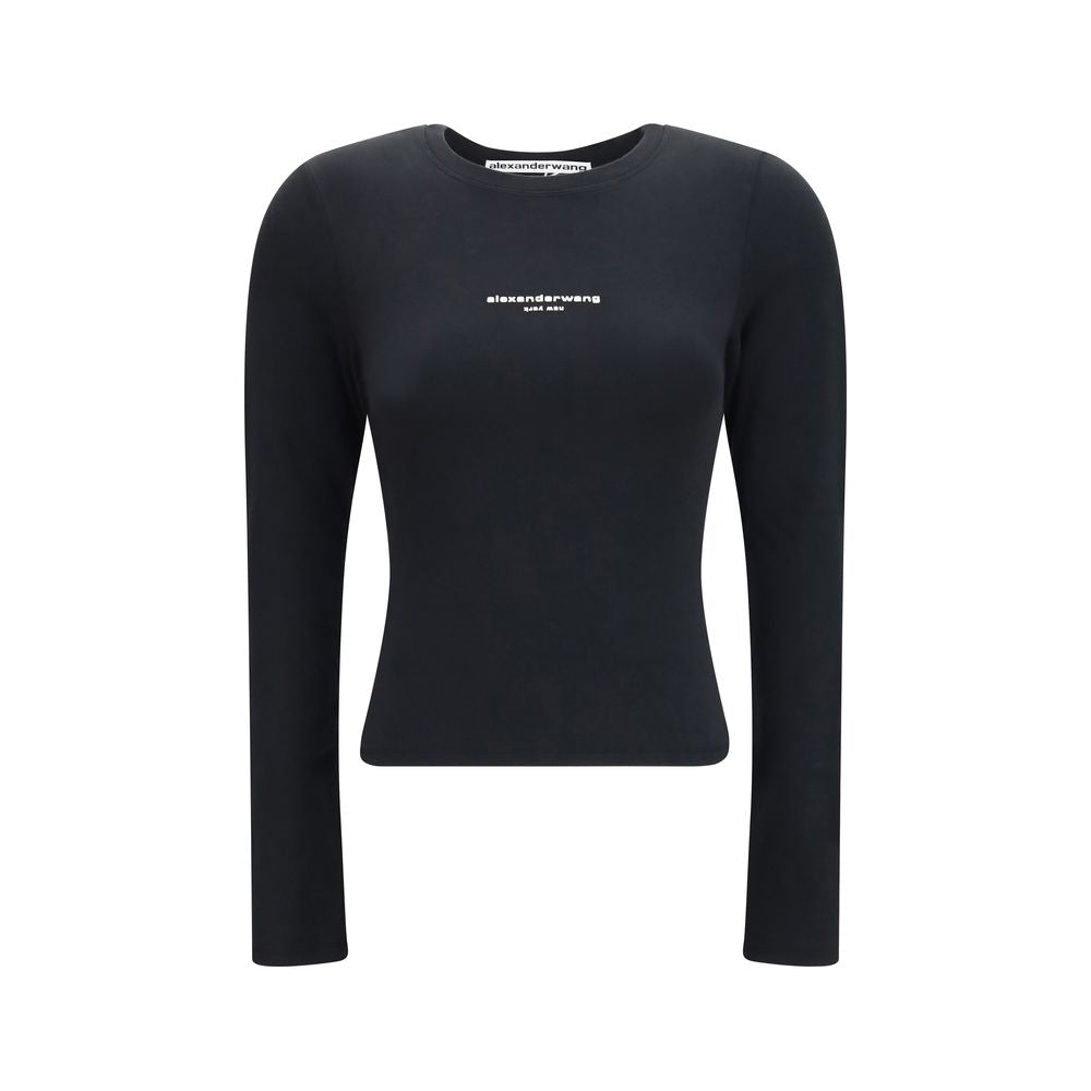 Alexander Wang Black Cotton Long Sleeve T-Shirt