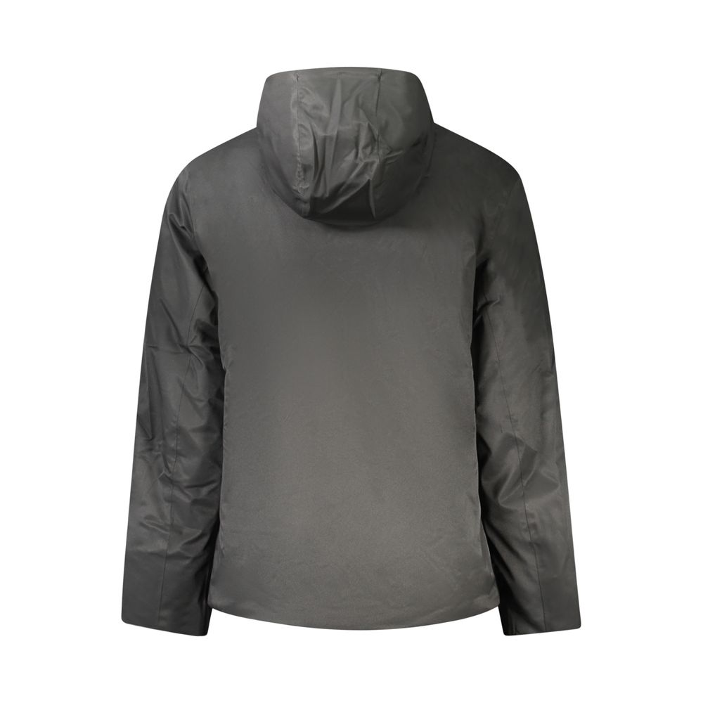K-WAY Nero Poliestere Uomo Jacket with Hood and Pockets