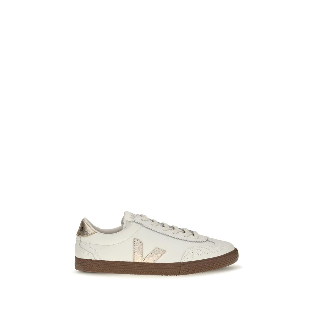 Veja White Calf Leather Bos Taurus Low Top Sneakers