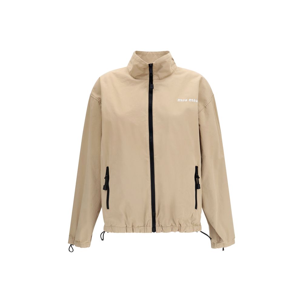 Miu Miu Beige Cotton Full-Length Jacket