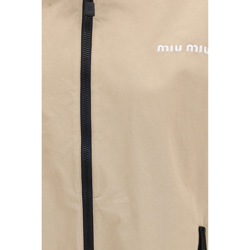 Miu Miu Beige Cotton Full-Length Jacket