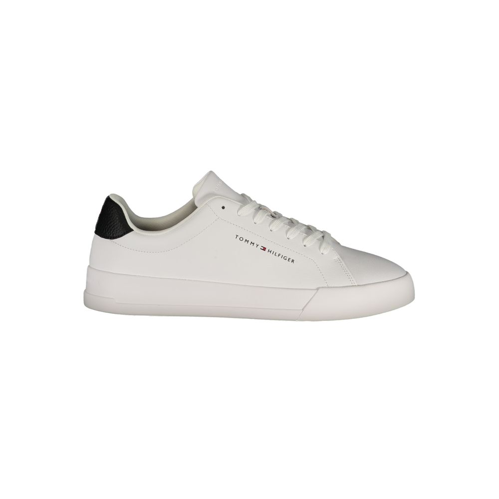Tommy Hilfiger White Polyurethane Men Sneaker