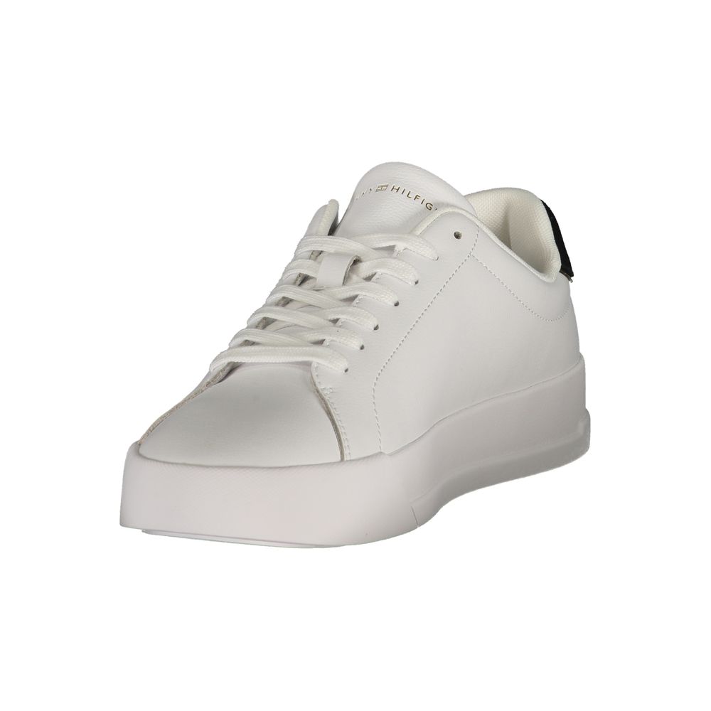 Tommy Hilfiger White Polyurethane Men's Sneaker