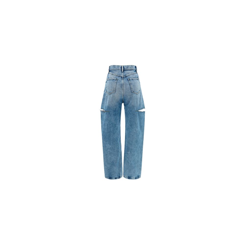 Maison Margiela Blue Cotton Straight-Leg Jeans