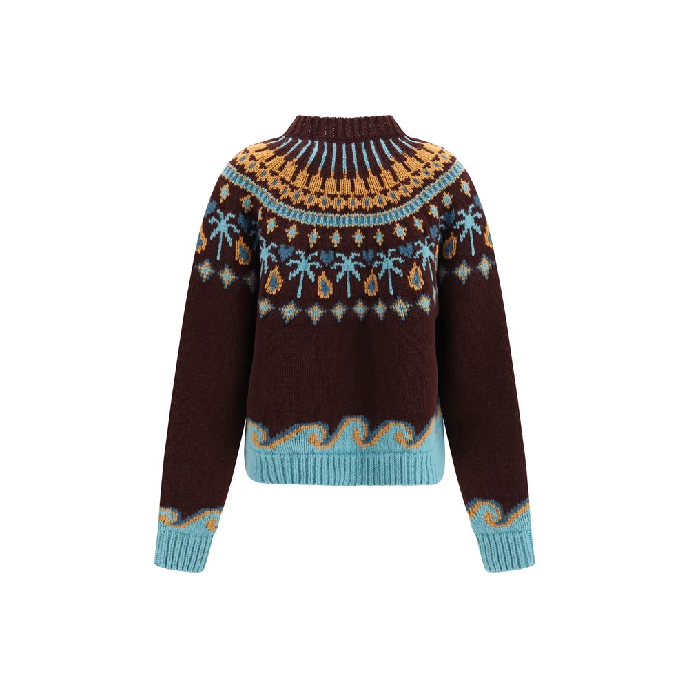 Alanui Bordeaux Wool Oves Aries Sweatshirt
