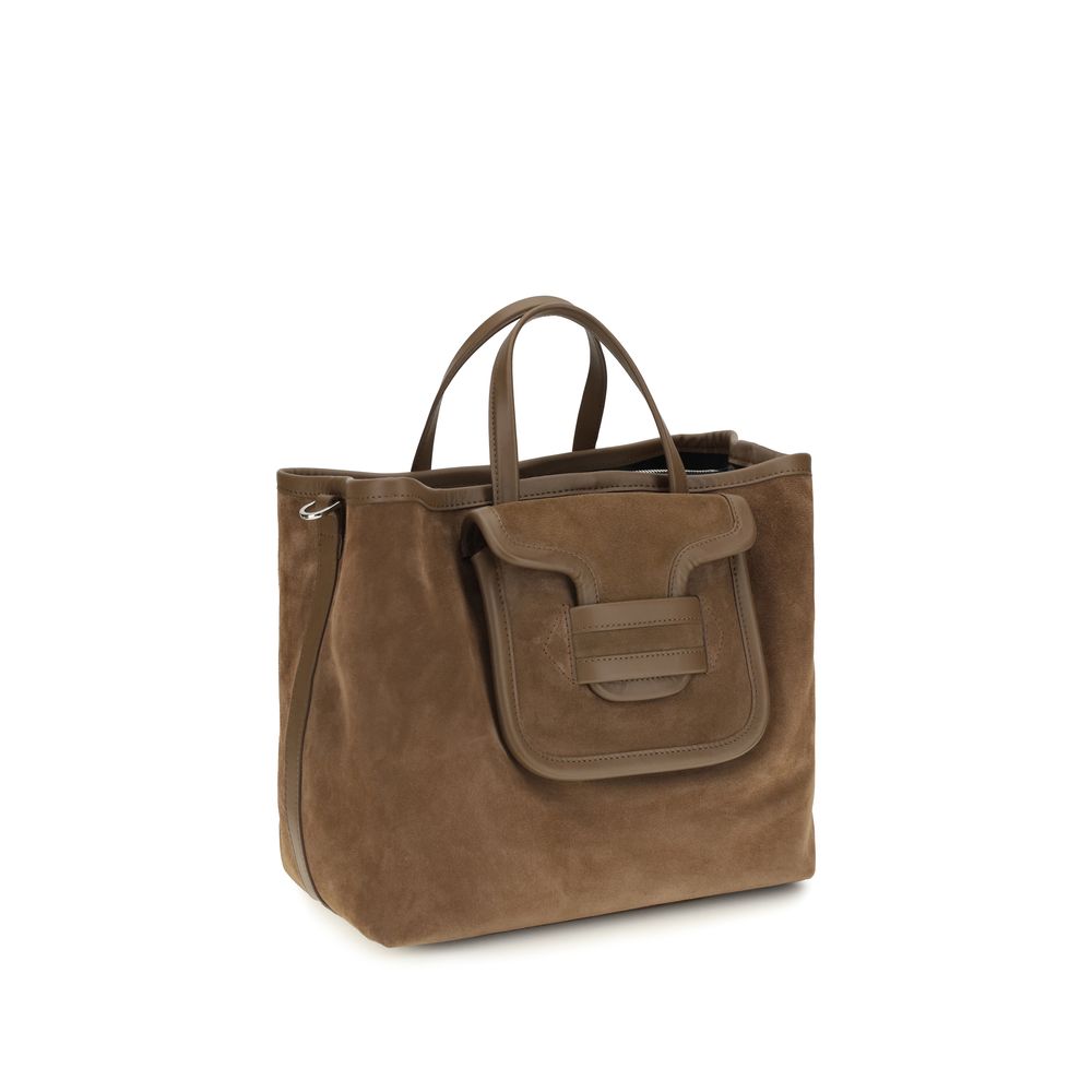 Pierre Hardy Brown Suede Leather Handbag