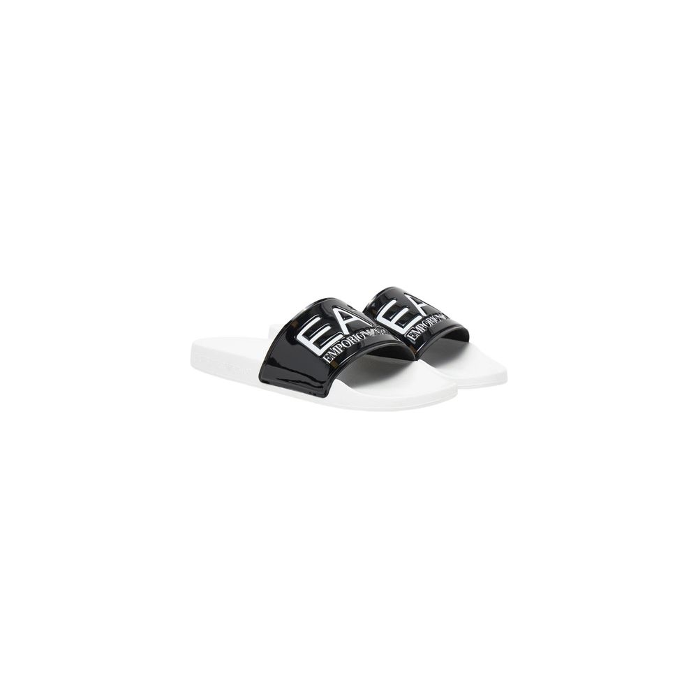 EA7 Emporio Armani Black And White Pvc Slippers