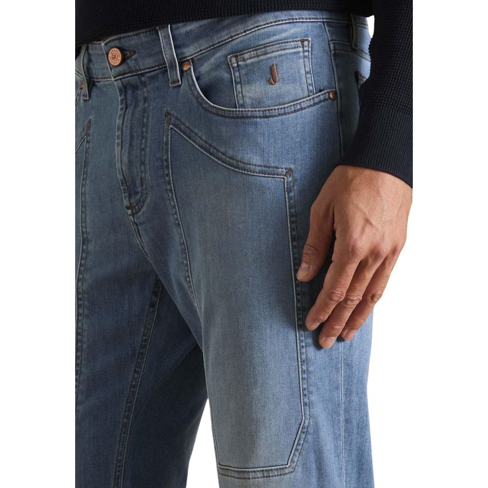 Jeckerson Light Blue Recycled Polyester Skinny Jeans