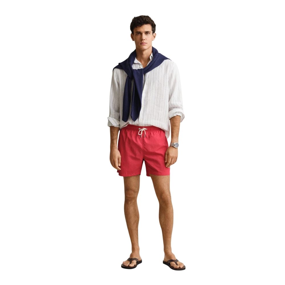 Gant Red Recycled Polyamide Swim Shorts