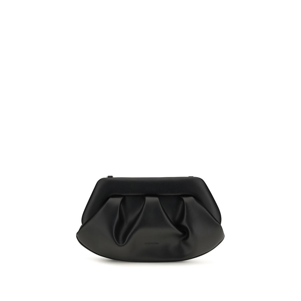 THEMOIRè Black Recycled Leather Clutch Bag