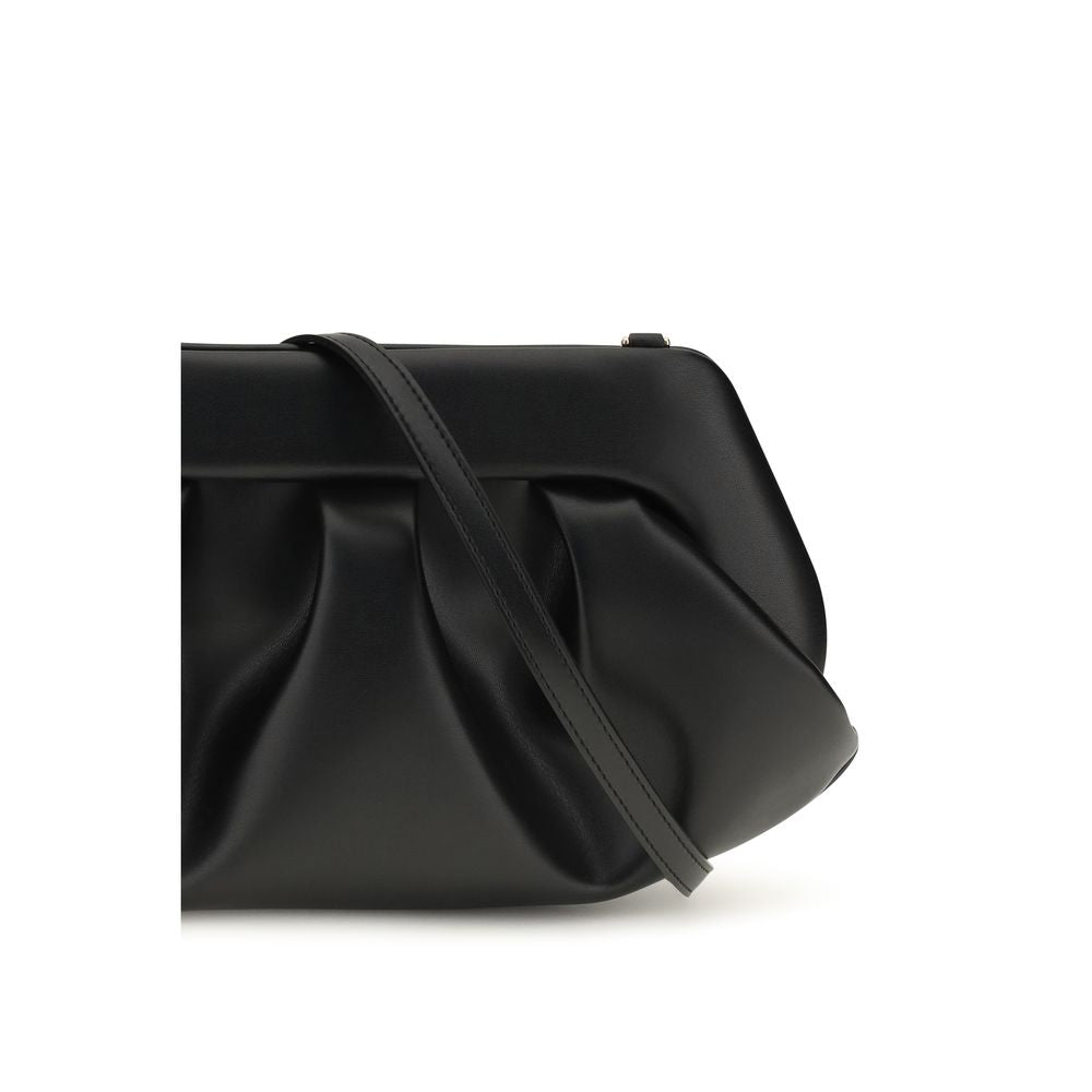 THEMOIRè Black Recycled Leather Clutch Bag