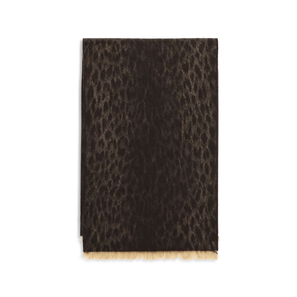 Gucci Brown Wool Oves Aries Scarf