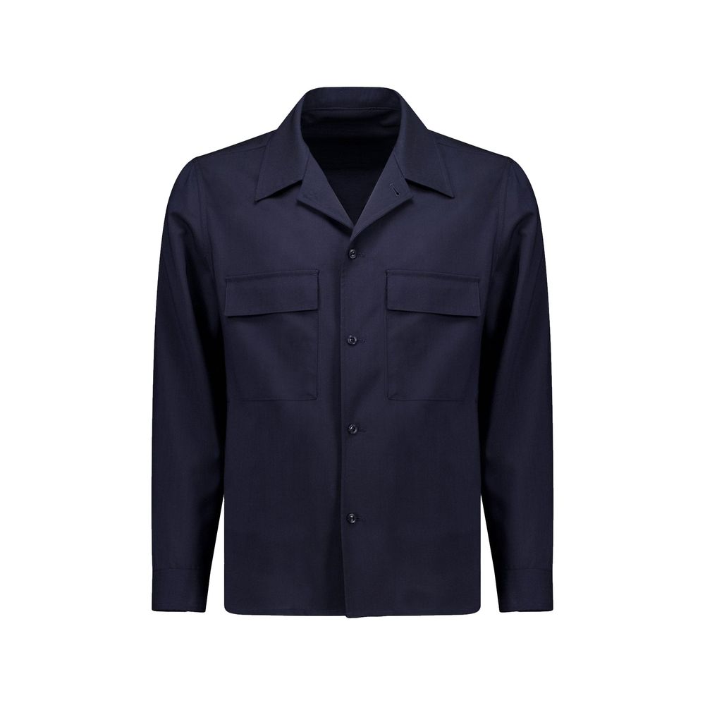 Autore Navy Blue Virgin Wool Jacket