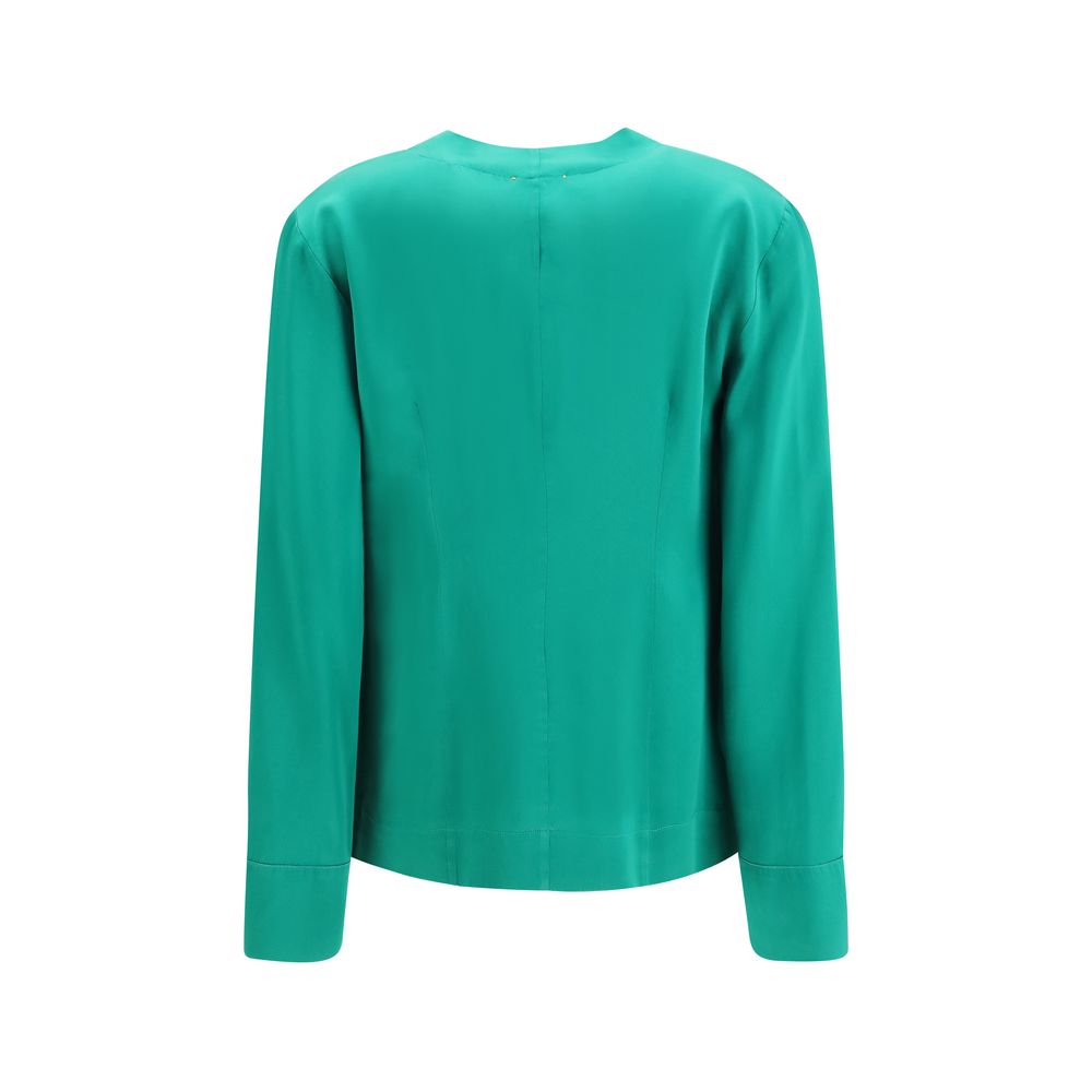 Forte_Forte Bicolor Silk Dress Shirt