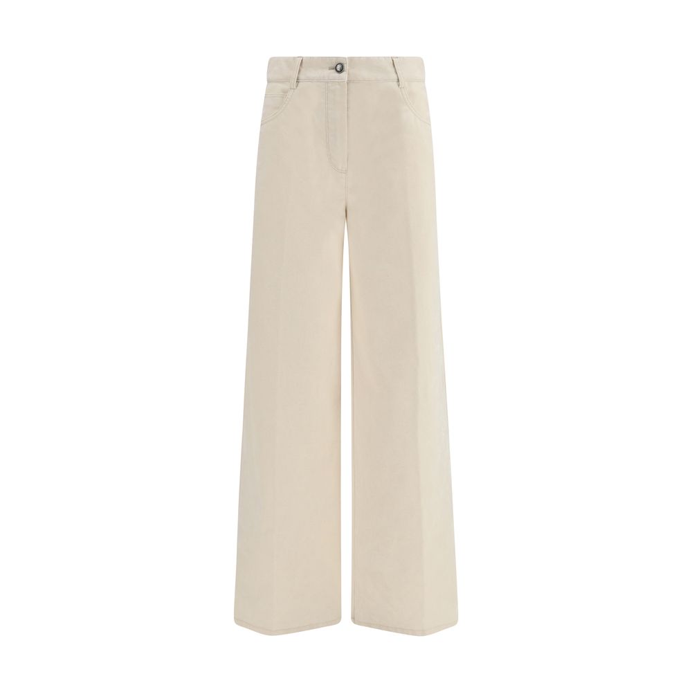 Forte_Forte White Cotton Casual Pants