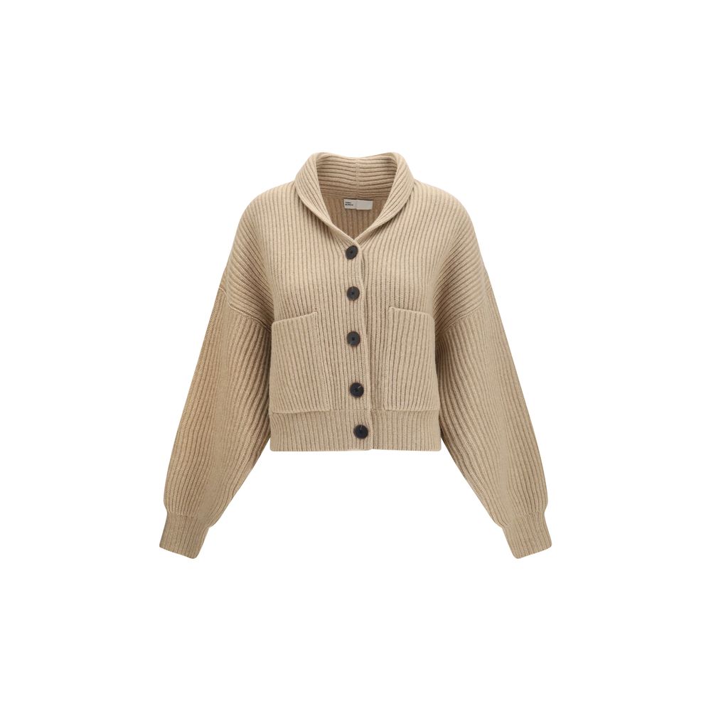 Tory Burch Beige Wool Oves Aries Cardigan