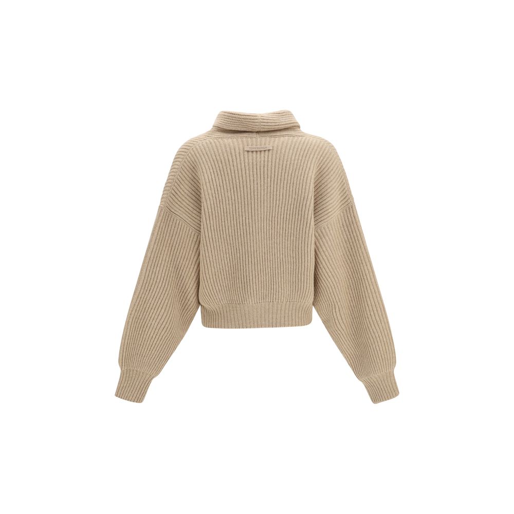 Tory Burch Beige Wool Oves Aries Cardigan
