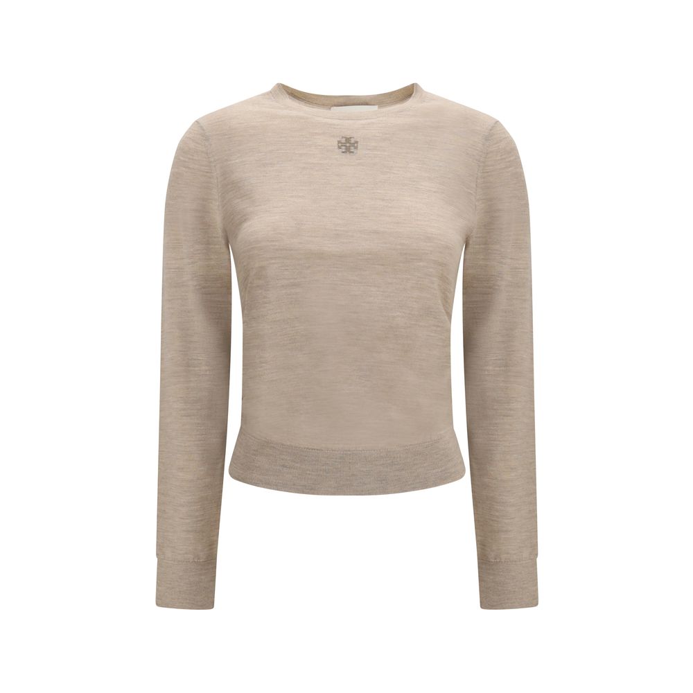 Tory Burch Beige Wool Oves Aries Sweatshirt