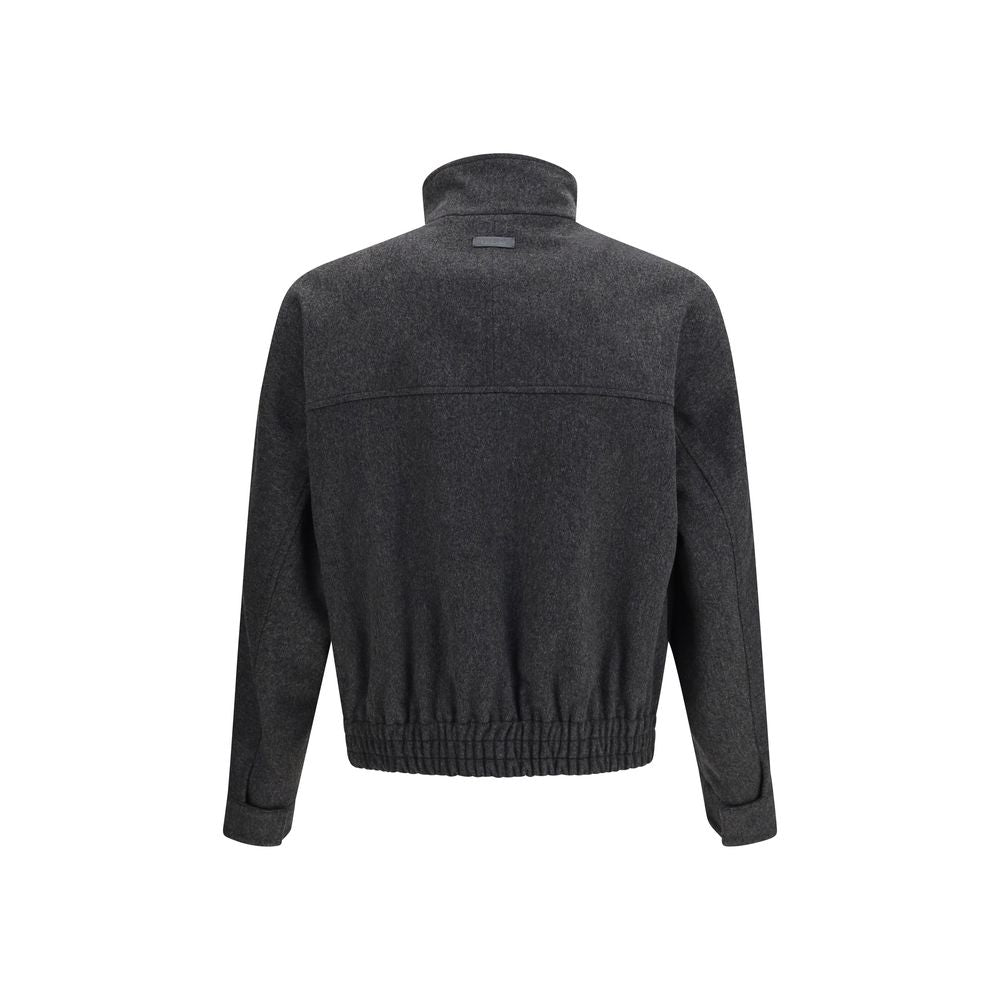 Lardini Gray Wool Oves Aries Bomber