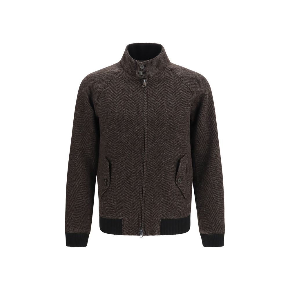 Baracuta Brown Viscose Biker Jacket