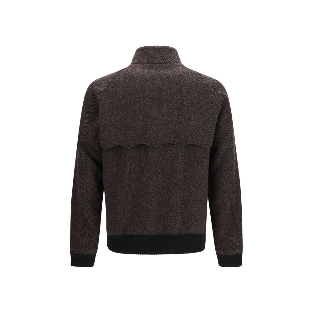 Baracuta Brown Viscose Biker Jacket